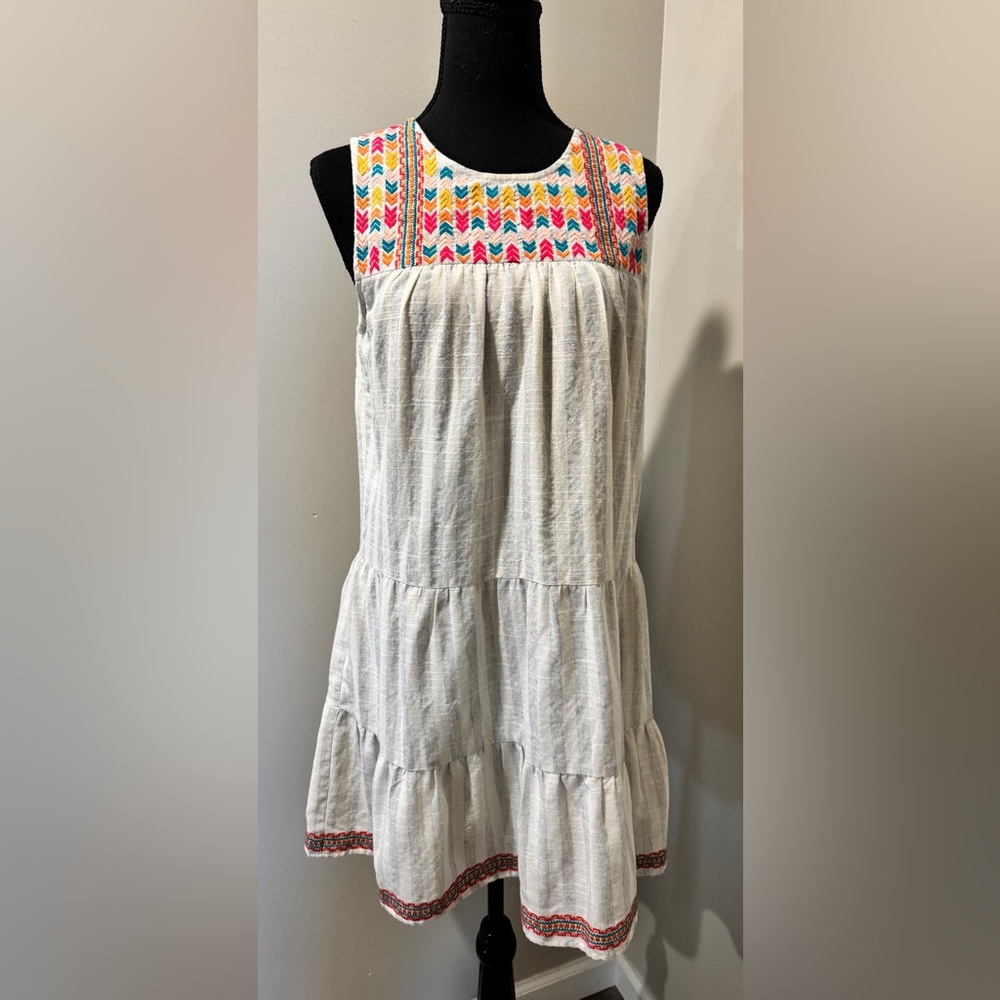 Savanna Jane Multicolor Embroidered dress size small |Cottagecore| Festival vibe